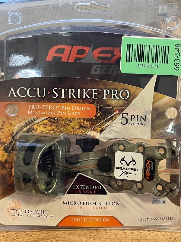 Photo 1 of Apex Gear Accu-Strike Pro 5 Light 5-Pin Bow Sight, Realtree AP HD Camo
