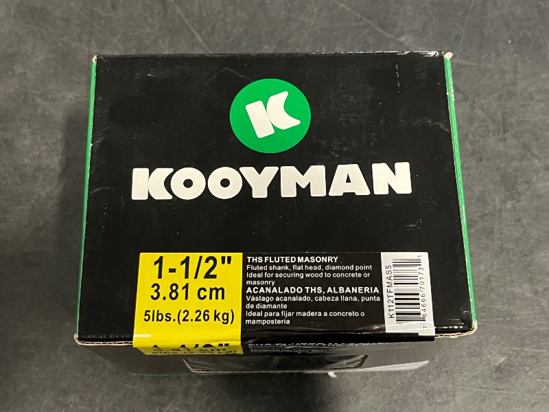 Photo 1 of 1-1/2" 5lbs Kooyman Fluted Masonry Nails 