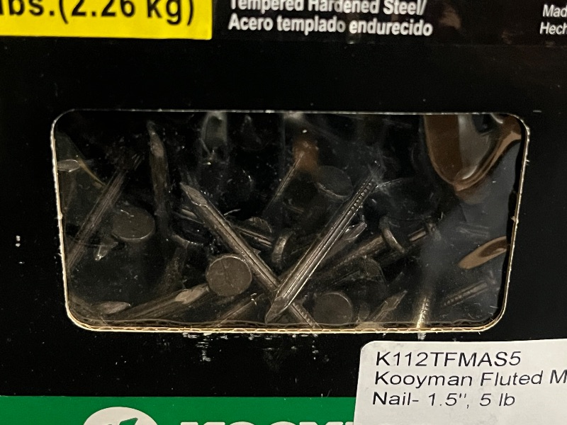 Photo 1 of 1-1/2" 5lbs Kooyman Fluted Masonry Nails 