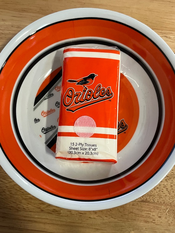 Photo 1 of Baltimore Orioles Bowl and Tissue Collectables 