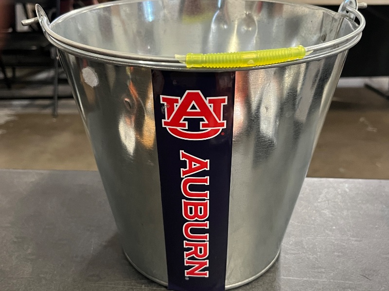 Photo 1 of Auburn Tiger Metal Bucket Used for Drink Cooler 