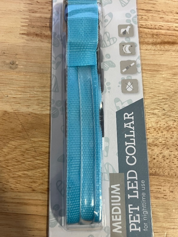 Photo 1 of (M) LED Light Up Dog Saftey Collar , Blue