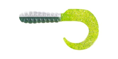 Photo 1 of Big Bite Baits 4" CURL Tail GRUB/Tenn SHAD/Chartreuse Glitter (10 Pack)
