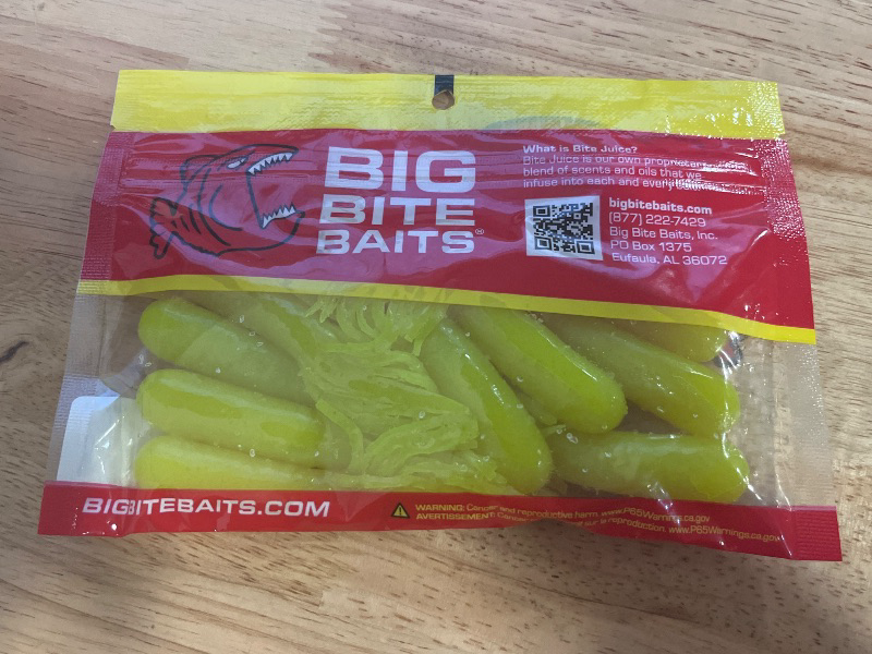 Photo 1 of Big Bite Baits 3.5" Salt Tube/PEARLTREUSE (10 Pack)
