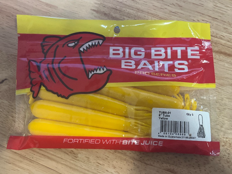 Photo 1 of Big Bite Baits 6" Salt Tube/Yellow (5 Pack)
