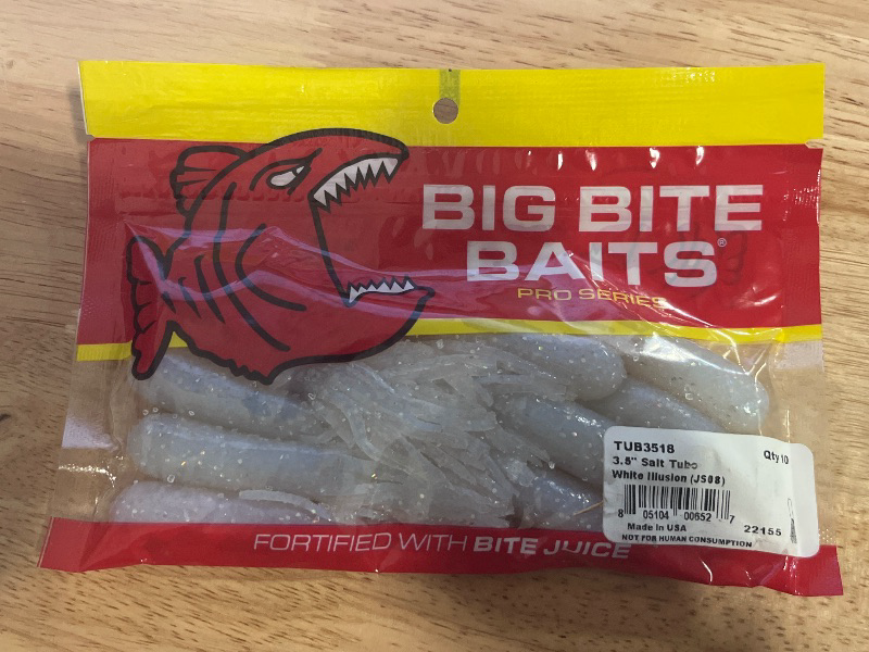 Photo 1 of Big Bite Salt Tubes 3.5 10ct White Illusion SPL
