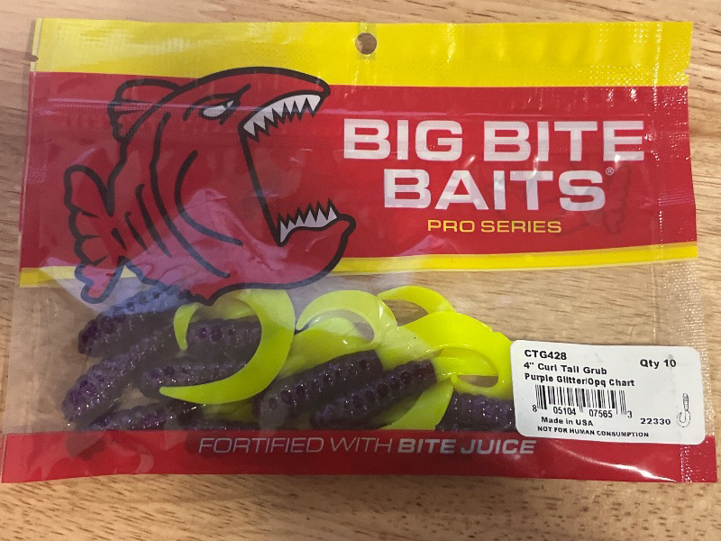 Photo 1 of Big Bite Baits Curl Tail Grub Fishing Lure
