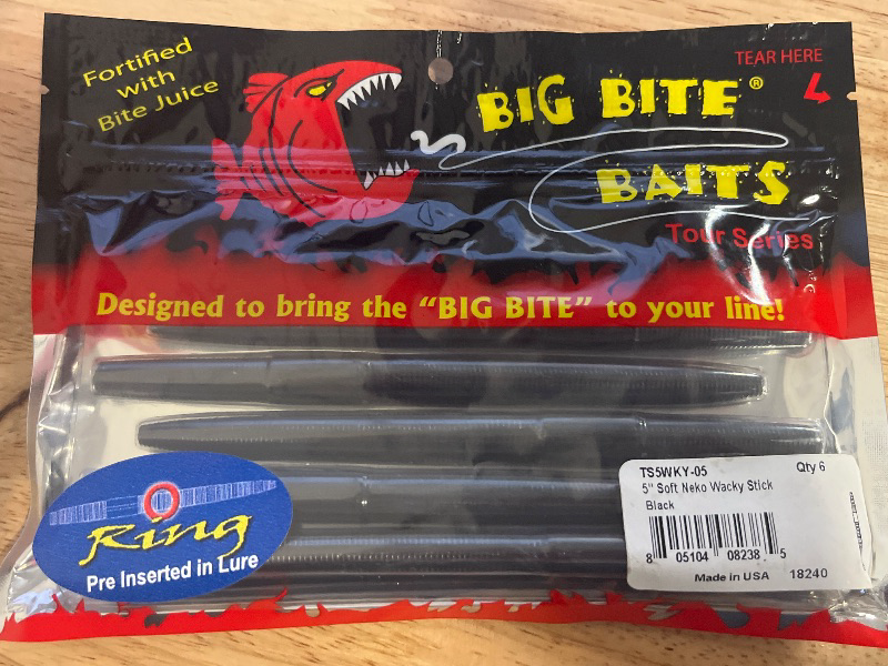 View 2 of Big Bite Baits TS5WKY-05 5 SoftNeko Wacky Stick Black
