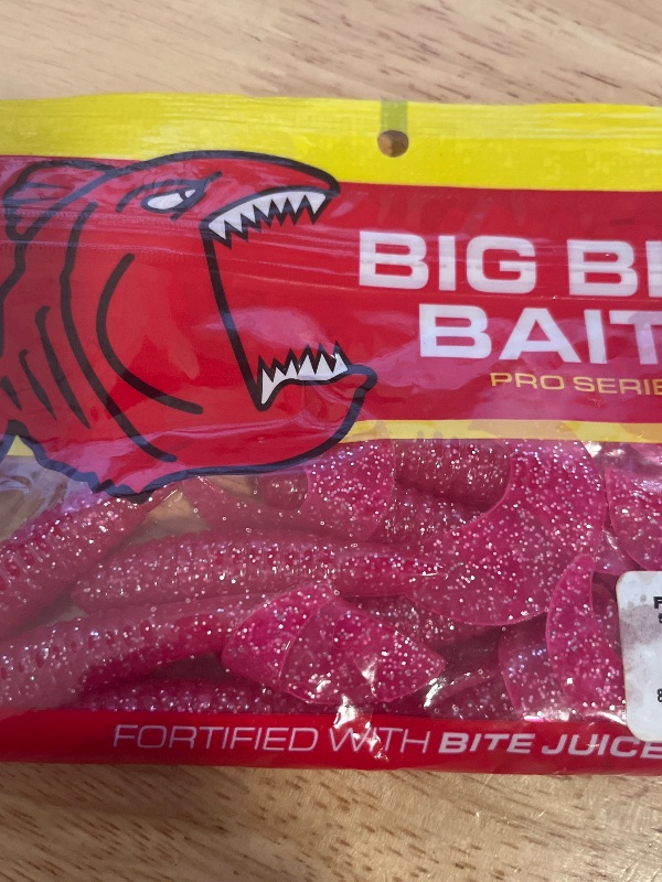 Photo 1 of Big Bite Baits FG561 Fat Grub Pink Silver Metal Flake, 5
