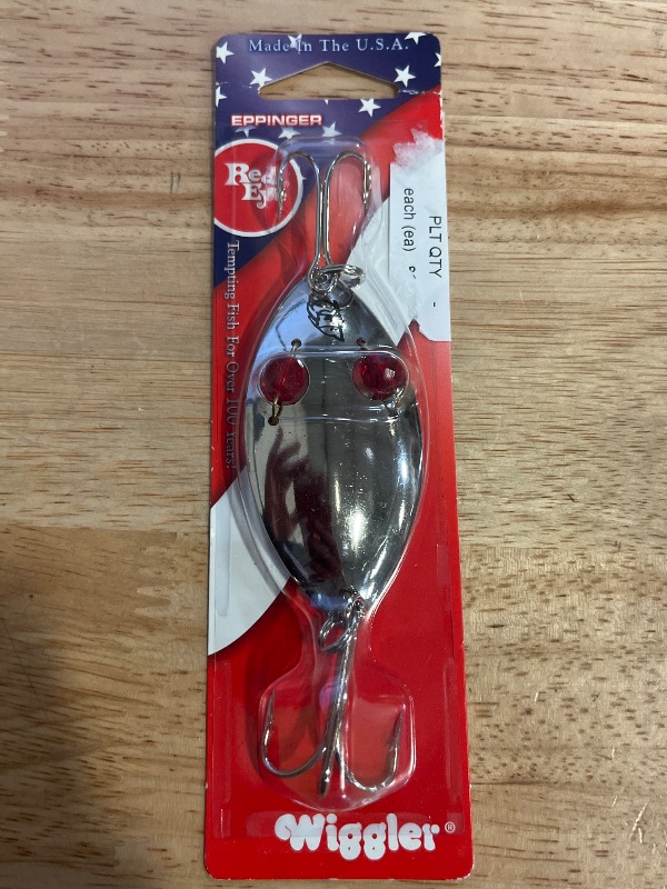 Photo 1 of Eppinger Red Eye Wiggler Casting Spoon - Nickel
