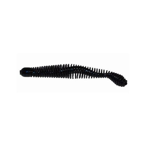 View 1 of Big Bite Baits Coontail Worm - 4.75 Inch Pack of 7 - Blue Fleck - 4CONT-07
