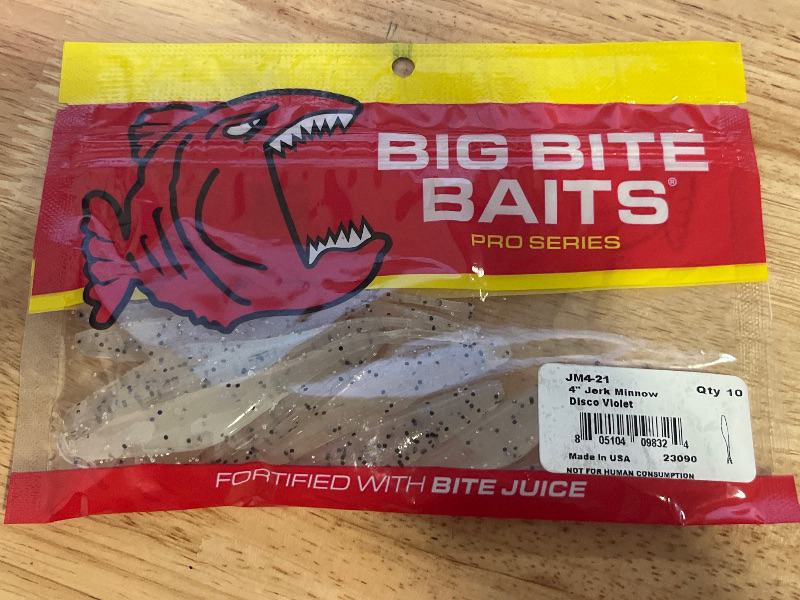 Photo 1 of Big Bite Baits 4" Jerk Minnow/Disco Violet (10 Pack)
