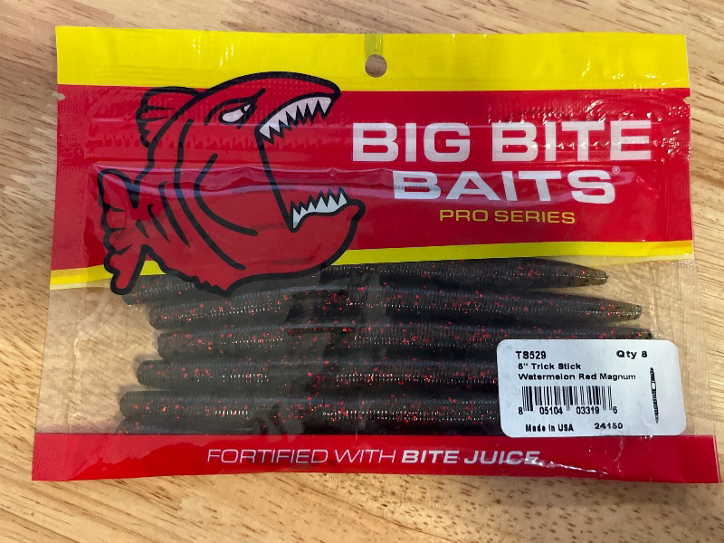 Photo 1 of Big Bite Baits Trick Stick Soft Plastic Stickbait (Watermelon Red Magnum 5 Inch)
