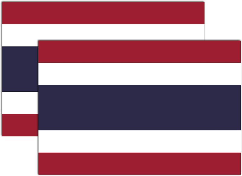Photo 1 of GEEKBEAR National Flag Car Magnet (Thailand, 2 Pack) - Reflective Waterproof Durable Magnetic Sign - 6 x 4 in