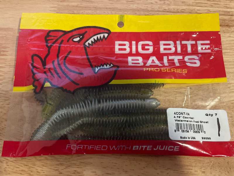 Photo 1 of Big Bite 4CONT-04 4.75 in. Coontail Watermelon Red Ghost Fishing Lure - Pack of 7