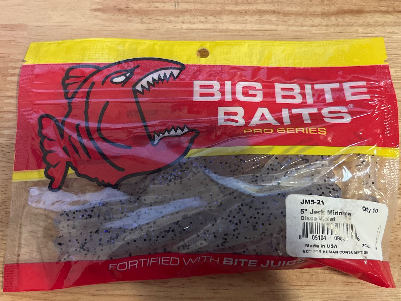 Photo 1 of Big Bite Baits 5" Jerk Minnow/Disco Violet (10 Pack)
