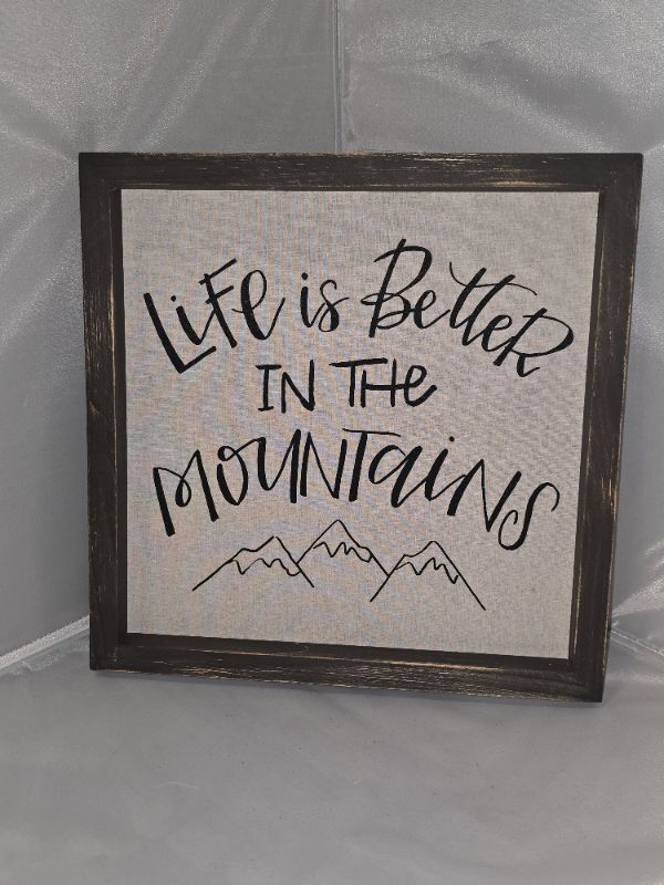 Photo 1 of 12"x12" Life Is Better In The Mountains 