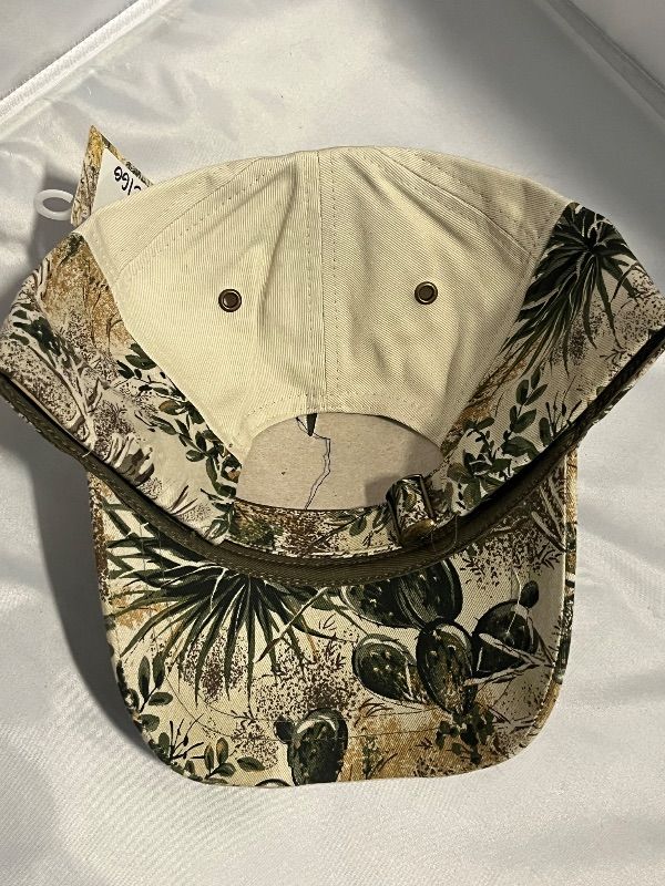 Photo 1 of GameGuard Sportwear Beige Cap with Camoflauge Pattern Along SIdes to Back
