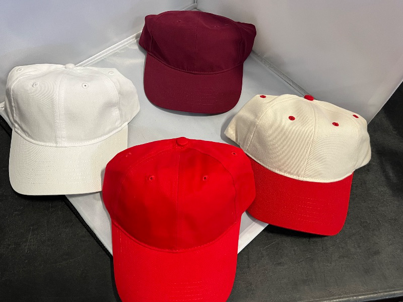 Photo 1 of 4 Pack of Adjustable Strap Baseball Caps with Fabric Strap Closure with Metal Buckle 