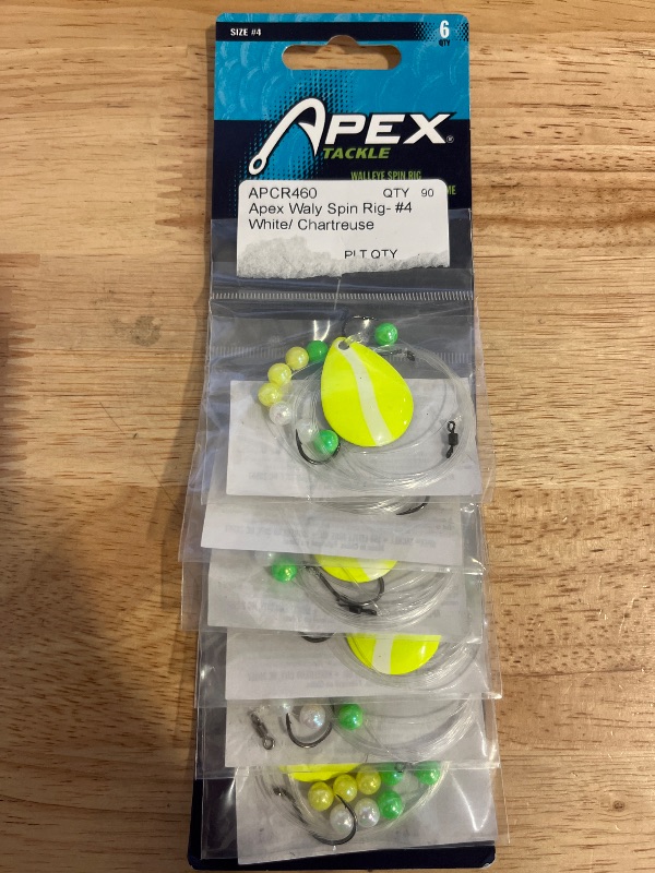 Photo 1 of Apex Waly Spinning Rig #4 White/Chartreuse - 06640
