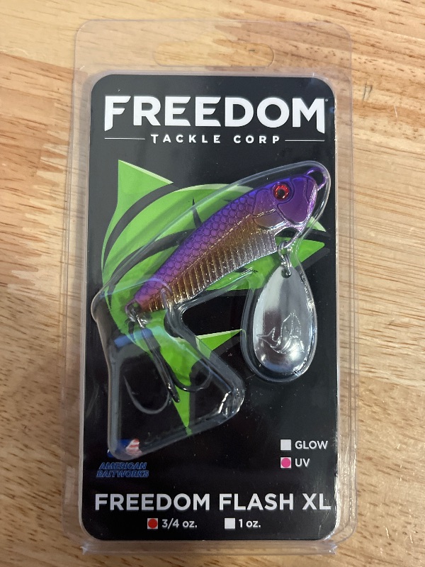 Photo 1 of Freedom Tackle Freedom Flash XL Premium Zinc UV-Coated Body 3/4 Oz, Orange Gold
