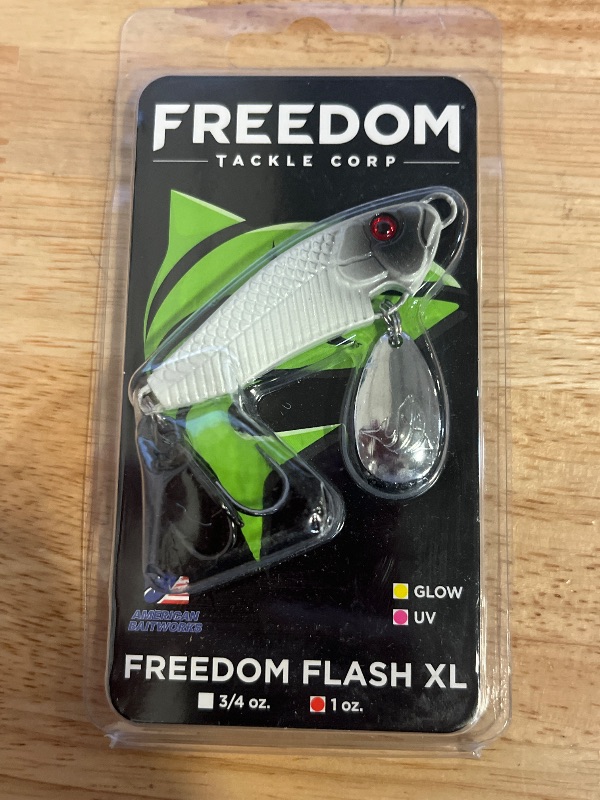 View 2 of Freedom Tackle Freedom Flash XL Premium Zinc UV-Coated Body 1 Oz, Silver Shad
