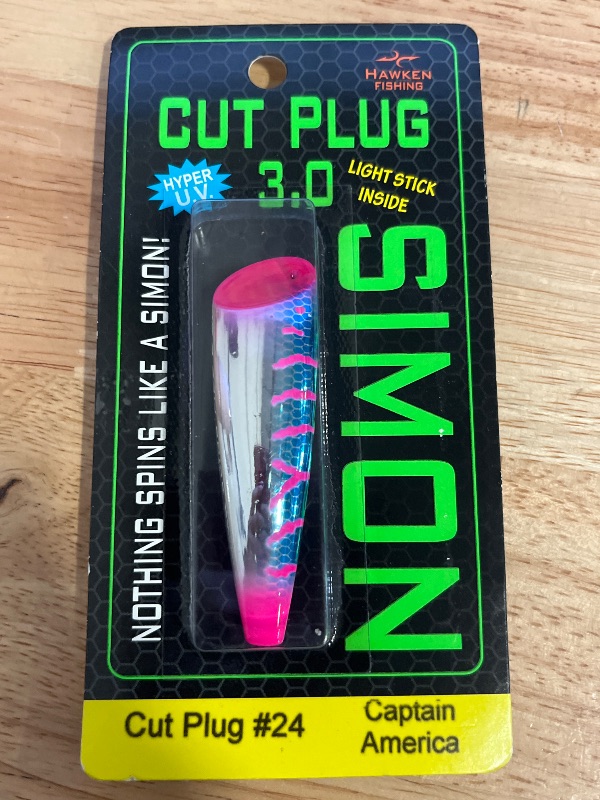 Photo 1 of Hawken Fishing Simon Cut Plug Trolling Lure - Captain America 6