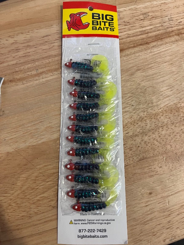 Photo 1 of Big Bite Baits 2" Fat Grubs Designed For Crappie and Panfish Fishing