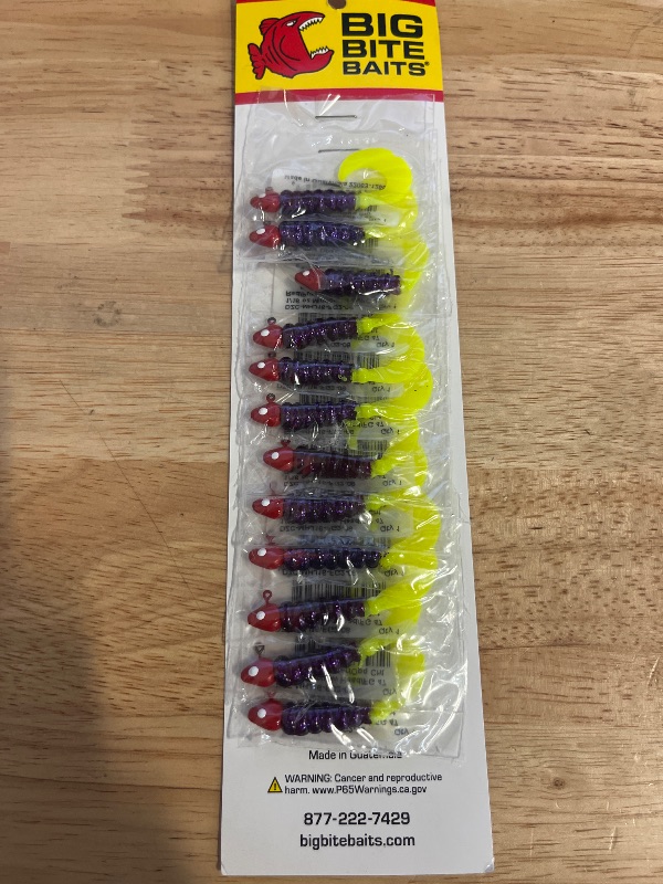 Photo 1 of Big Bite Baits 2" Fat Grubs Designed For Crappie and Panfish Fishing

