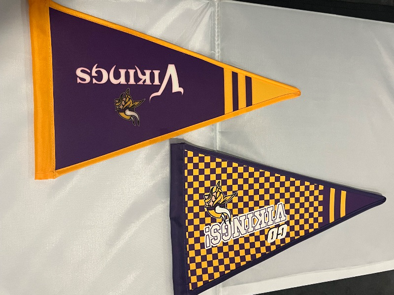 Photo 1 of 2 Minesotta Vikings Flags NFL 
