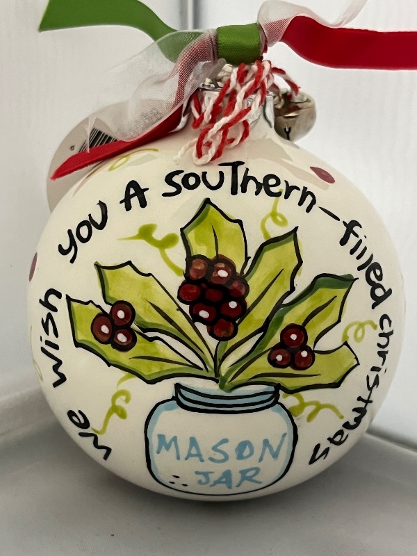 Photo 1 of Christmas "We Wish you a Southern-filled Christmas" Ceramic Ornament