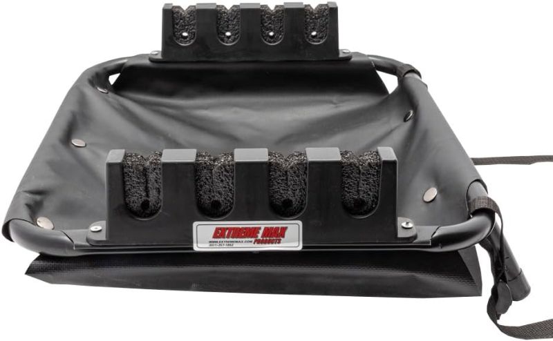Photo 1 of Extreme Max 3006.8638 Fishing Rod Basket with 4-Rod Holder for Inflatable Boats, Pontoons and Tubes
