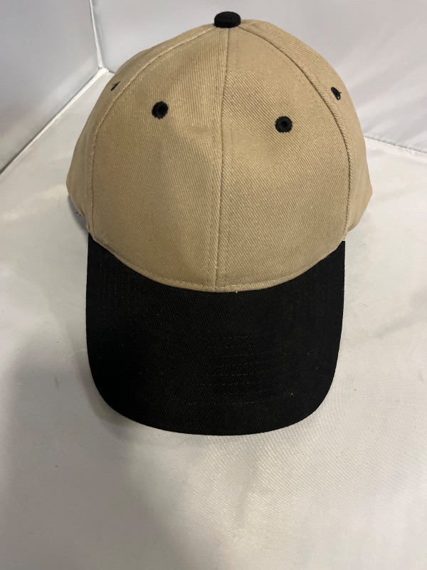 Photo 1 of Heavy Brushed Cotton 6 Panel Low Crown Plain Solid Two Tone Baseball Caps Hats