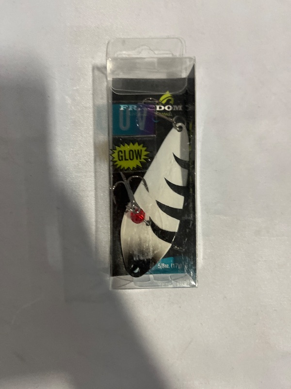 Photo 1 of Freedom Tackle Minnow Jigging Spoon Cast, Jerk or Vertical Jig Fishing Lure, Great for Multiple Fish Species, Ghost, 3" (5/8 Ounce)