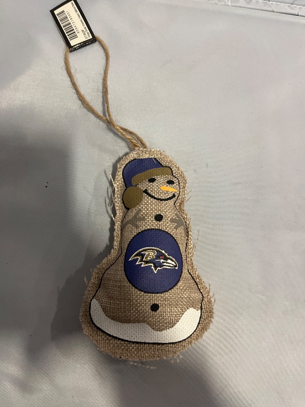 Photo 1 of FOCO Baltimore Ravens 3.5-inch Snowman Holiday Ornament