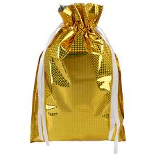 Photo 1 of 2Pcs Drawstring Goodie Gift Bags, Party Favor Bags, Gift Wrapping Bag, Holiday Treats Bags 