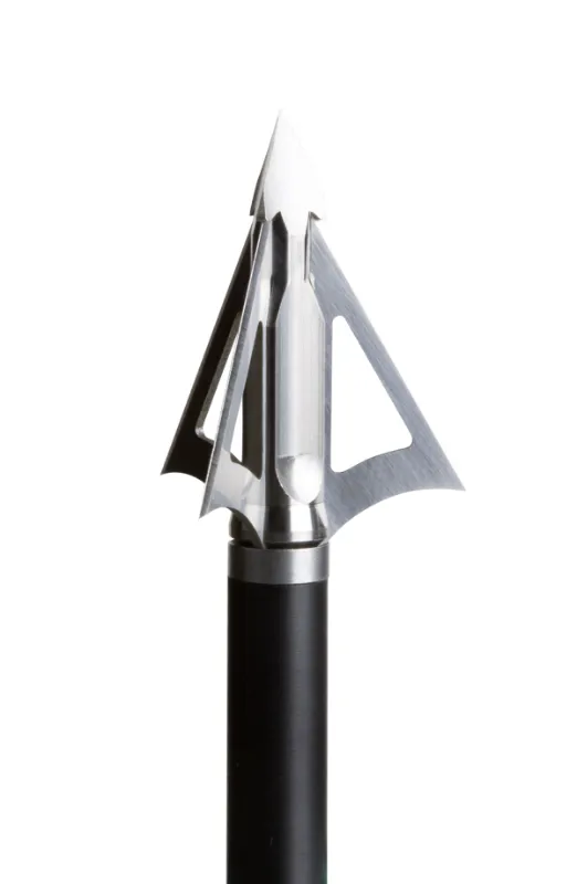 Photo 1 of Barbarian FXT Titanium Bolt Broadhead, a type of arrow tip designed specifically for high-speed crossbows. It is a 100-grain fixed-blade broadhead featuring titanium construction for strength.