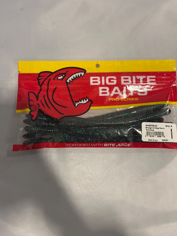 Photo 1 of 6pack Straight 8 Mag Worm Red Bug