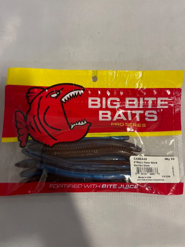 Photo 1 of Big bite bait 4" Rojas cane stick desired storm 10pack