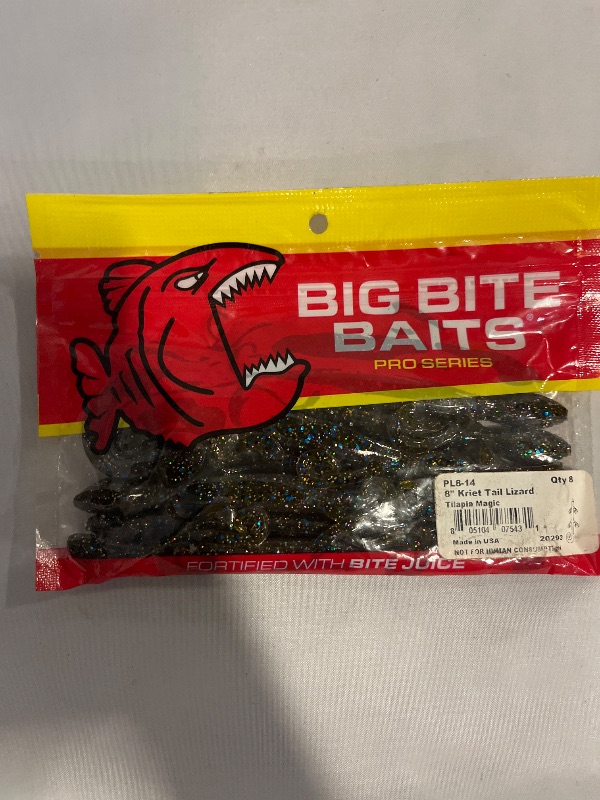 Photo 1 of Big Bite Baits 8" Kriet tail lizard tilapia magic 8pack