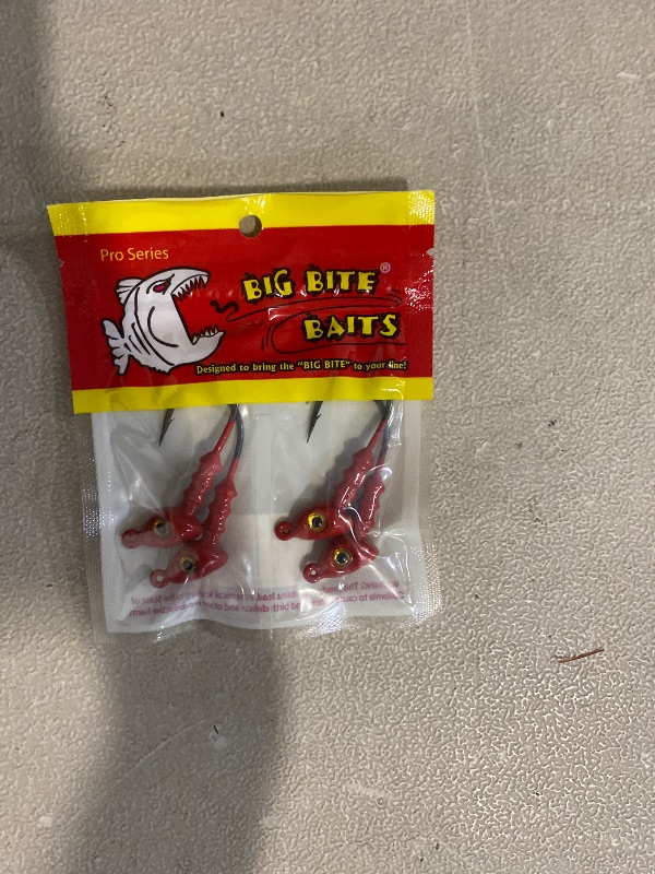 View 2 of Big Bite Baits 3/8 OZ D JIG GAMA Hook/RED (4 Pack)