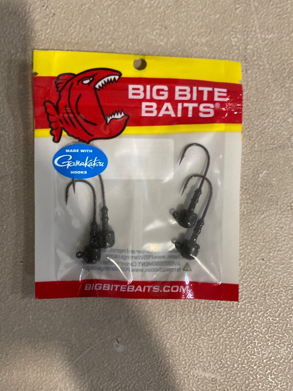 Photo 1 of Big Bite Baits 3/16 OZ RAM Head/Green Pumpkin (4 Pack)