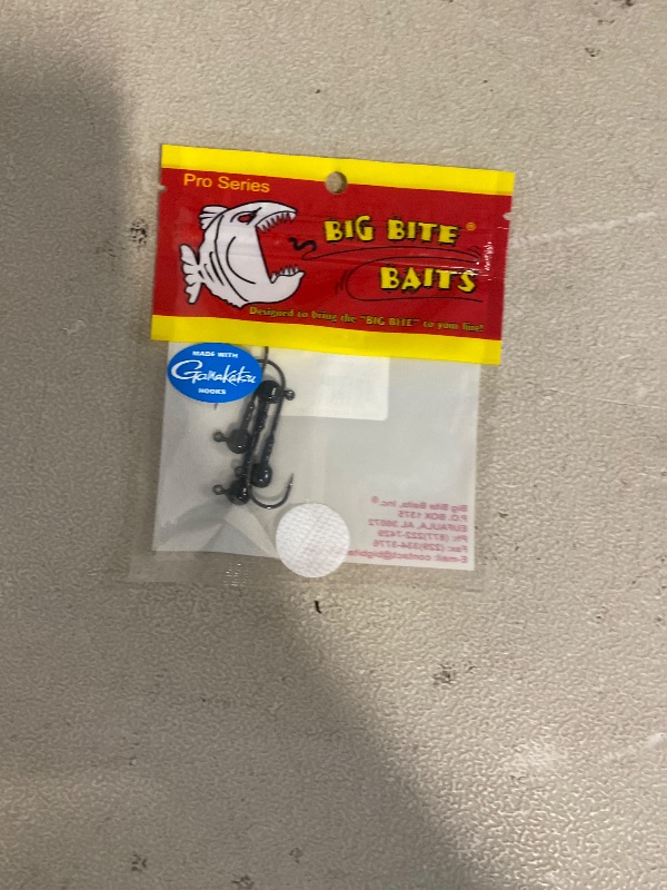 Photo 1 of Big Bite Baits 1/16 OZ RAM Head/Black (4 Pack)