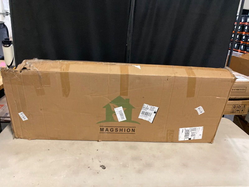 Photo 1 of Button Tufted Velvet Upholstered Bench with Acrylic Leg