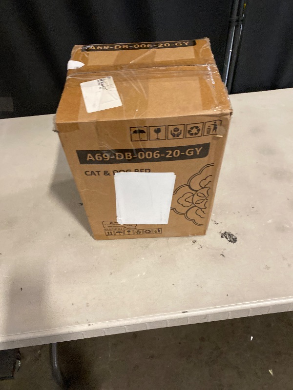 Photo 1 of Athena Collection Small Dog Bed, 20 Inches Washable Dog Bed for Small Dogs Puppy Cats Pets, Cozy Soft Warming Fabric with Nonskid Bottom, Grey