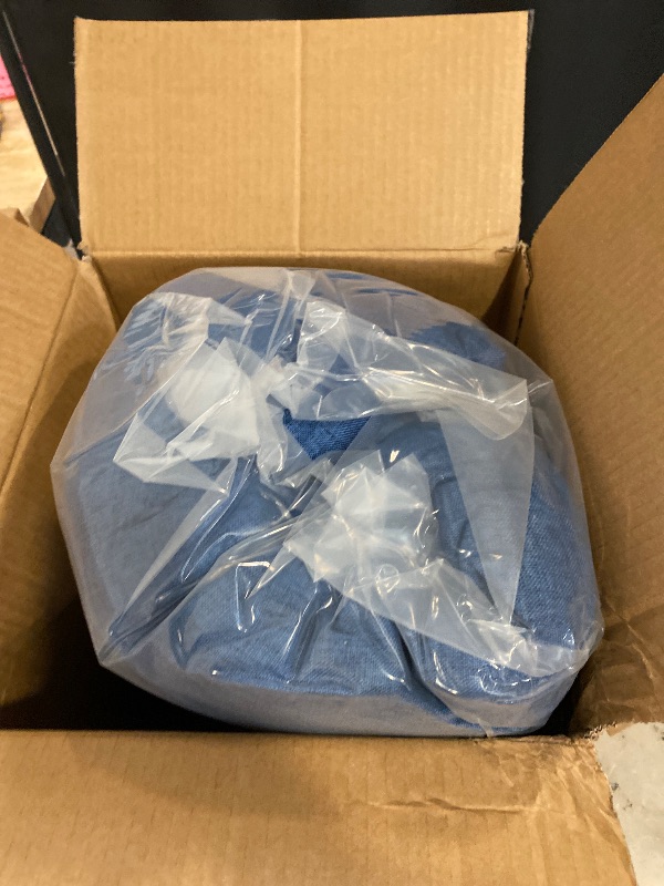 Photo 1 of Athena Collection Dog Bed Large Size Dog, 32 Inches Washable Dog Bed for Large Cats Pets, Cozy Soft Warming Fabric with Nonskid Bottom, Blue