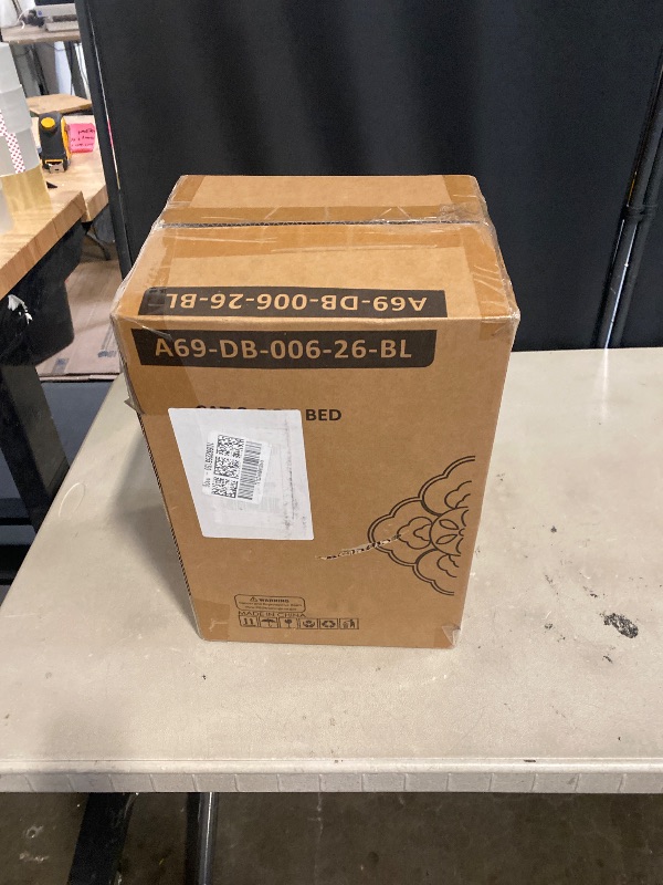 Photo 1 of Athena Collection Dog Bed Medium Size Dog, 27 Inches Washable Dog Bed for Medium Pets Cats, Cozy Soft Warming Fabric with Nonskid Bottom, Blue