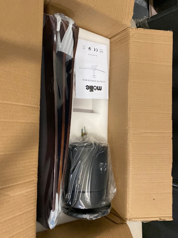 Photo 1 of Athena Collection Low Profile Ceiling Fan, 52" Modern Flush Mount Ceiling Fan with Remote Control and No Light, 6-speed and Timing Control Reversible DC Motor for Living Room Bedroom Garage, Black