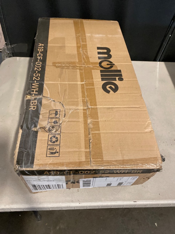 Photo 1 of Athena Collection Low Profile Ceiling Fan with Light, 52" Modern Flush Mount Ceiling Fan with Remote for 6-speed and Timing Control, Reversible DC Motor for Indoor Living Room Bedroom Garage, White