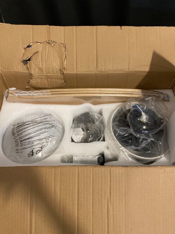 Photo 1 of Athena Collection Low Profile Ceiling Fan with Light, 52" Modern Flush Mount Ceiling Fan with Remote for 6-speed and Timing Control, Reversible DC Motor for Indoor Living Room Bedroom Garage, White